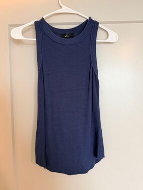 Lulus Daily Direction Dark Blue Ribbed Tank Top - Size L